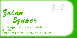 zalan szuper business card